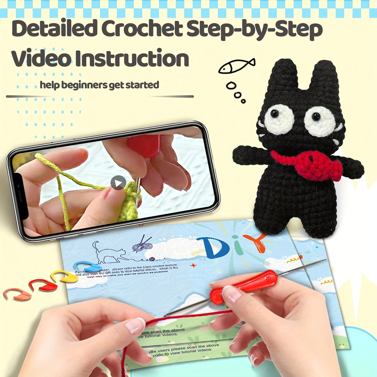 DIY amigurumi crochet kit