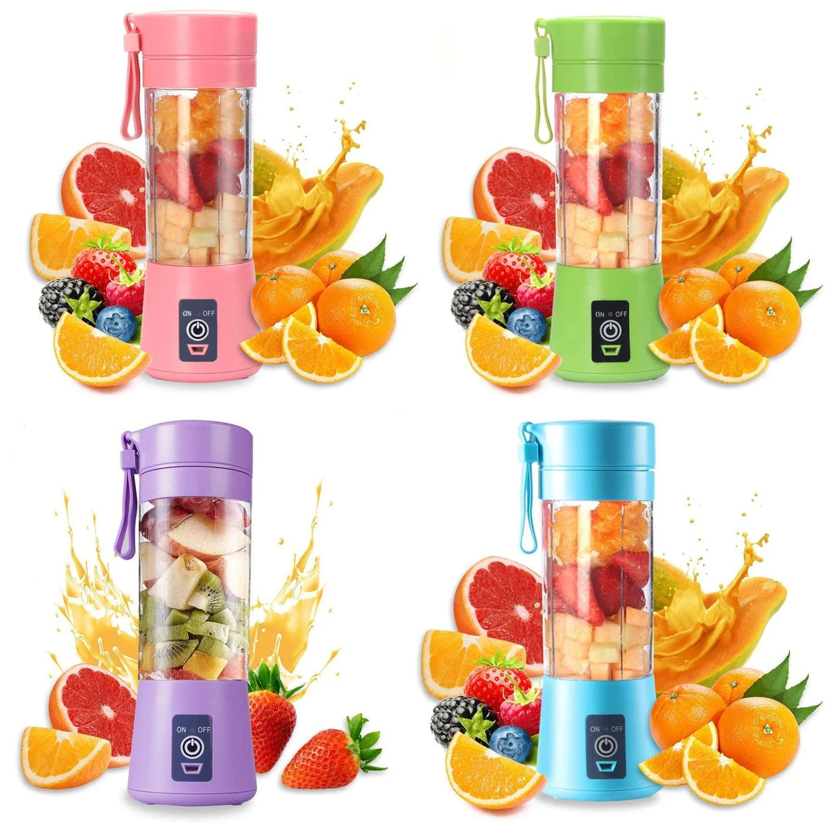 Portable electric smoothie blender