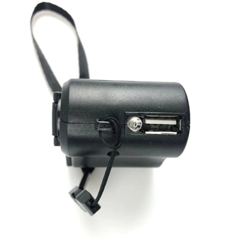 Hand-crank emergency phone charger