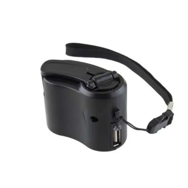 Hand-crank emergency phone charger