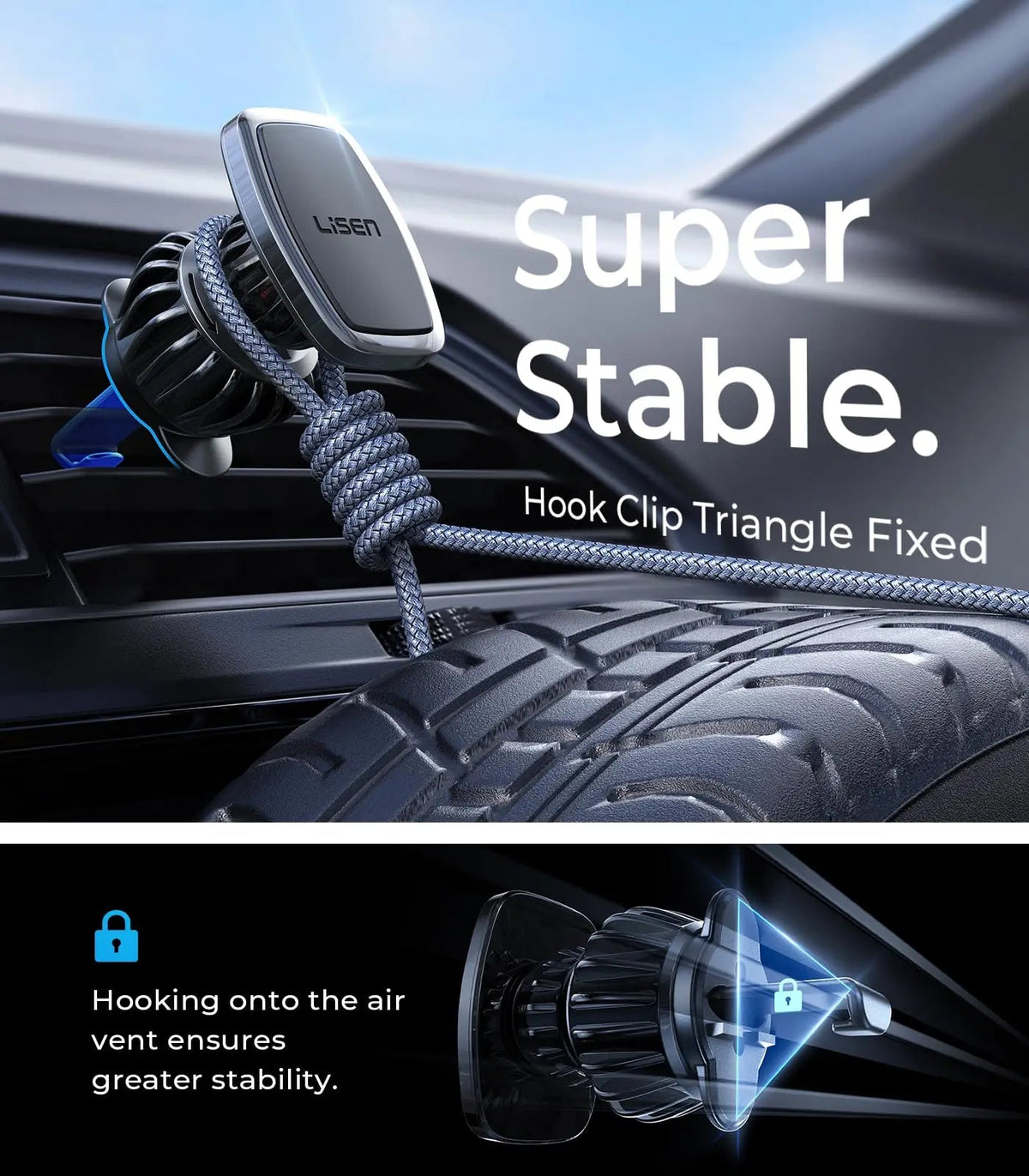 Magnetic phone car mount