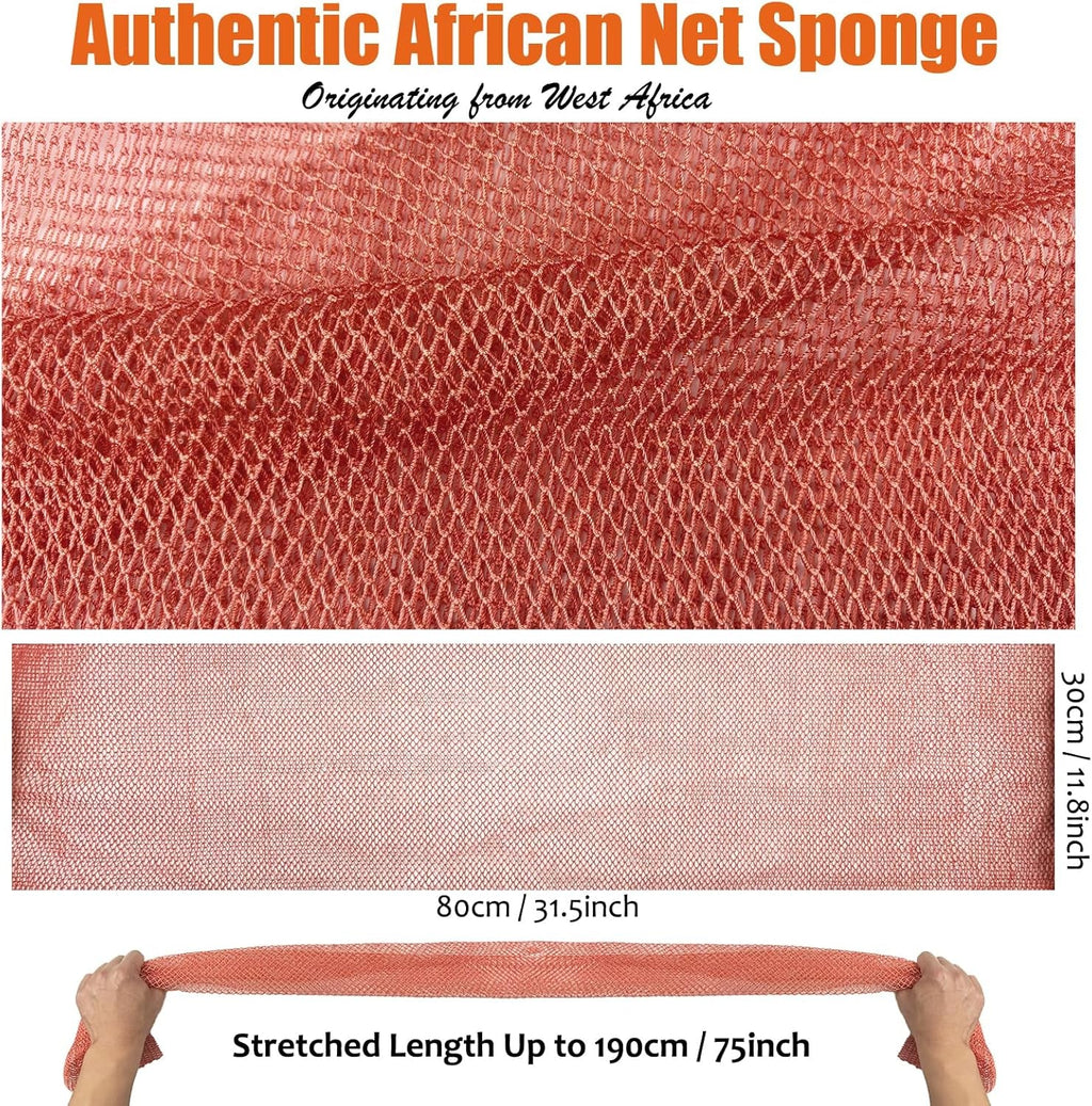 African net sponge exfoliating bath scrubber