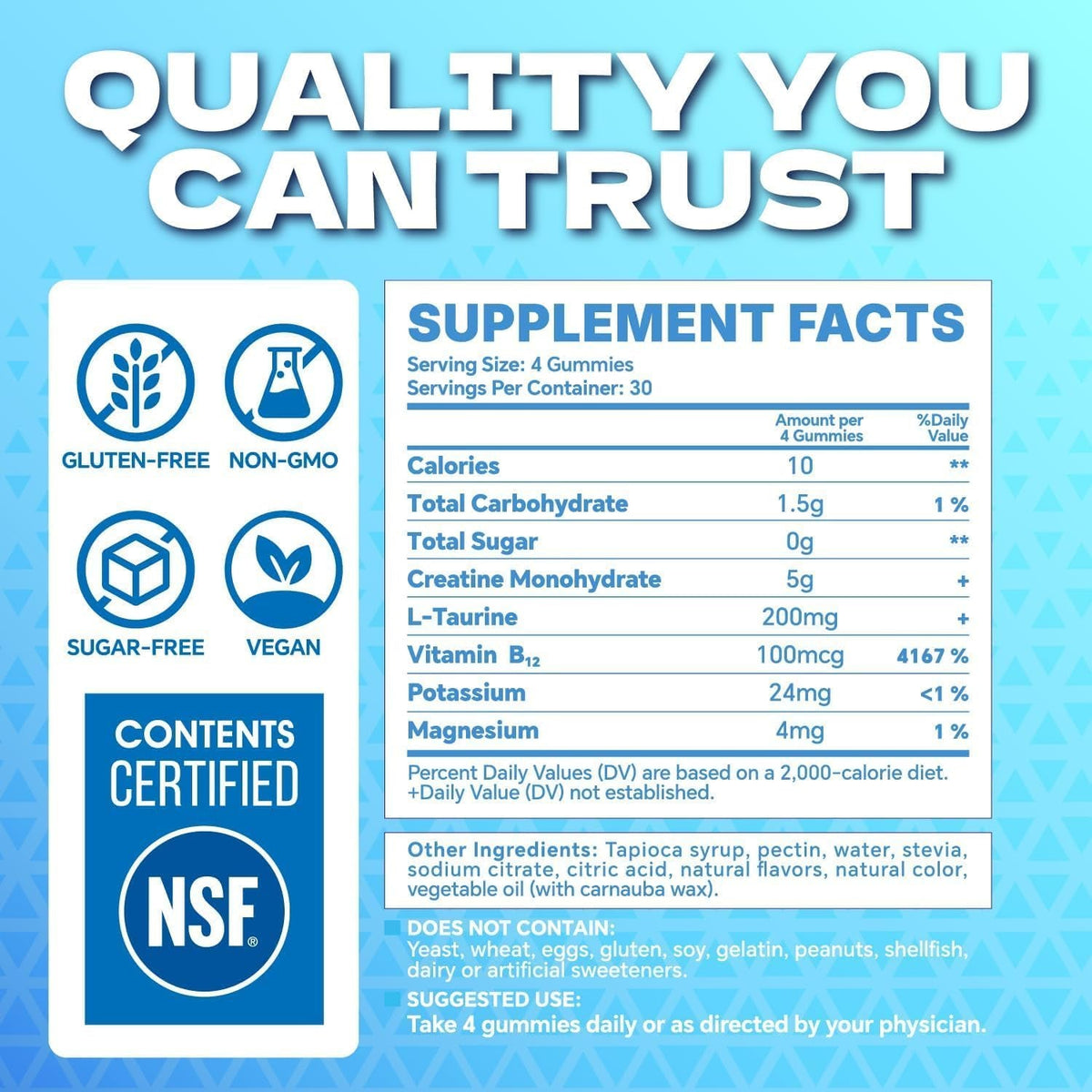 Creatine monohydrate gummies