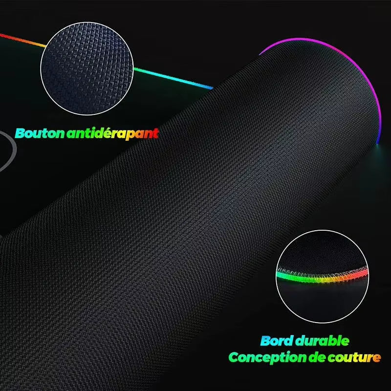 RGB ergonomic gaming desk mat
