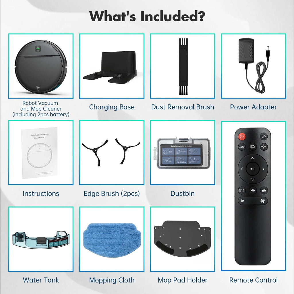 Robotic vacuum and mop combo