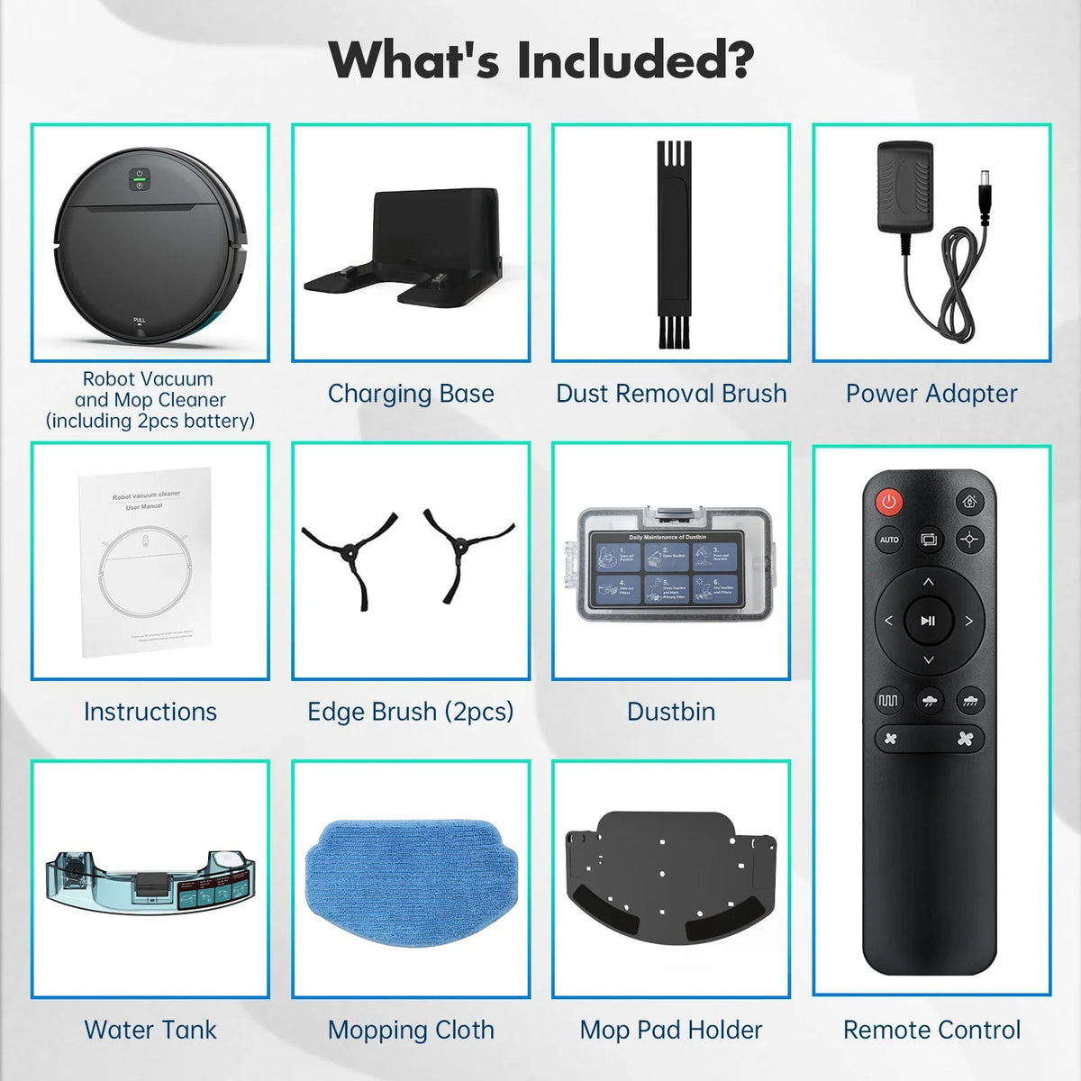 Robotic vacuum and mop combo
