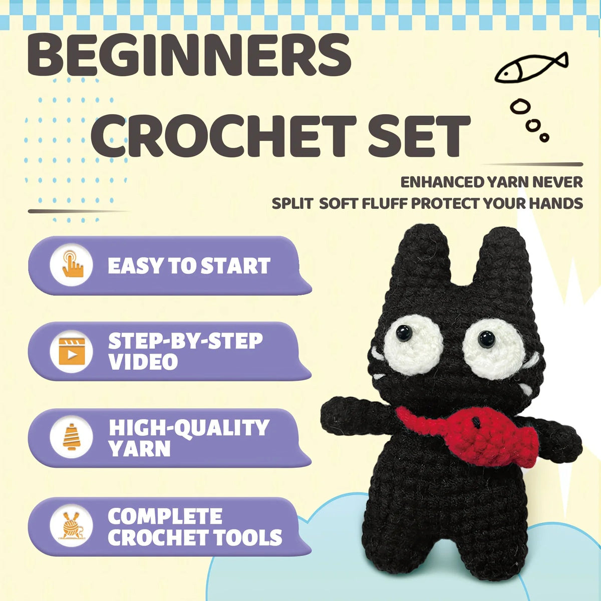 DIY amigurumi crochet kit