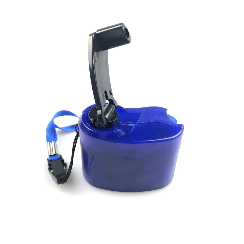 Hand-crank emergency phone charger