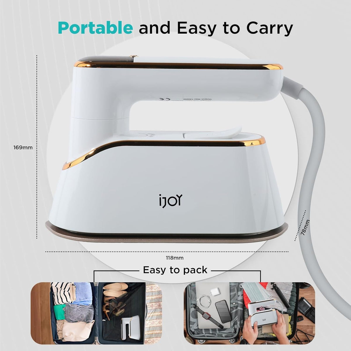 Portable handheld garment steamer