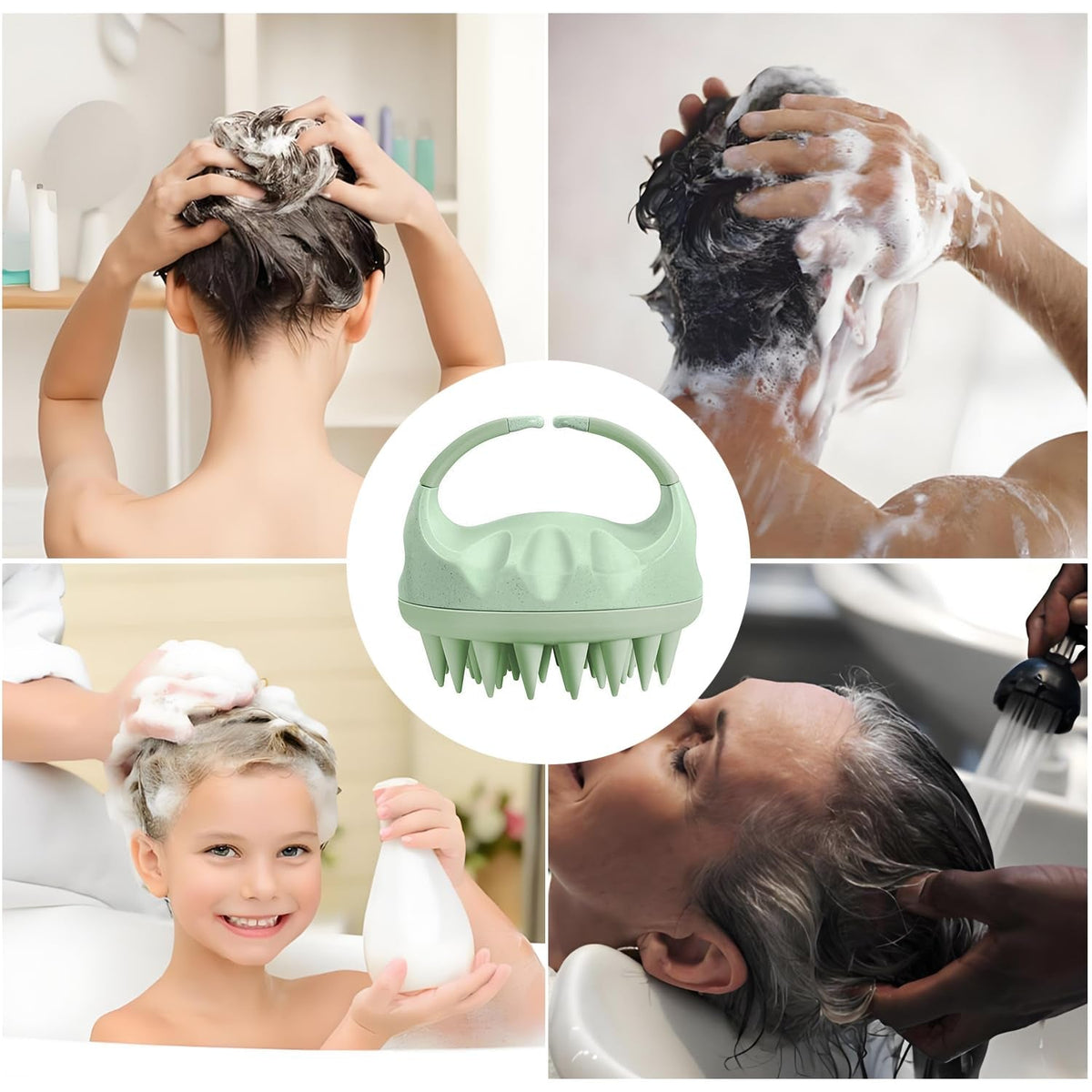 Silicone scalp massager shampoo brush