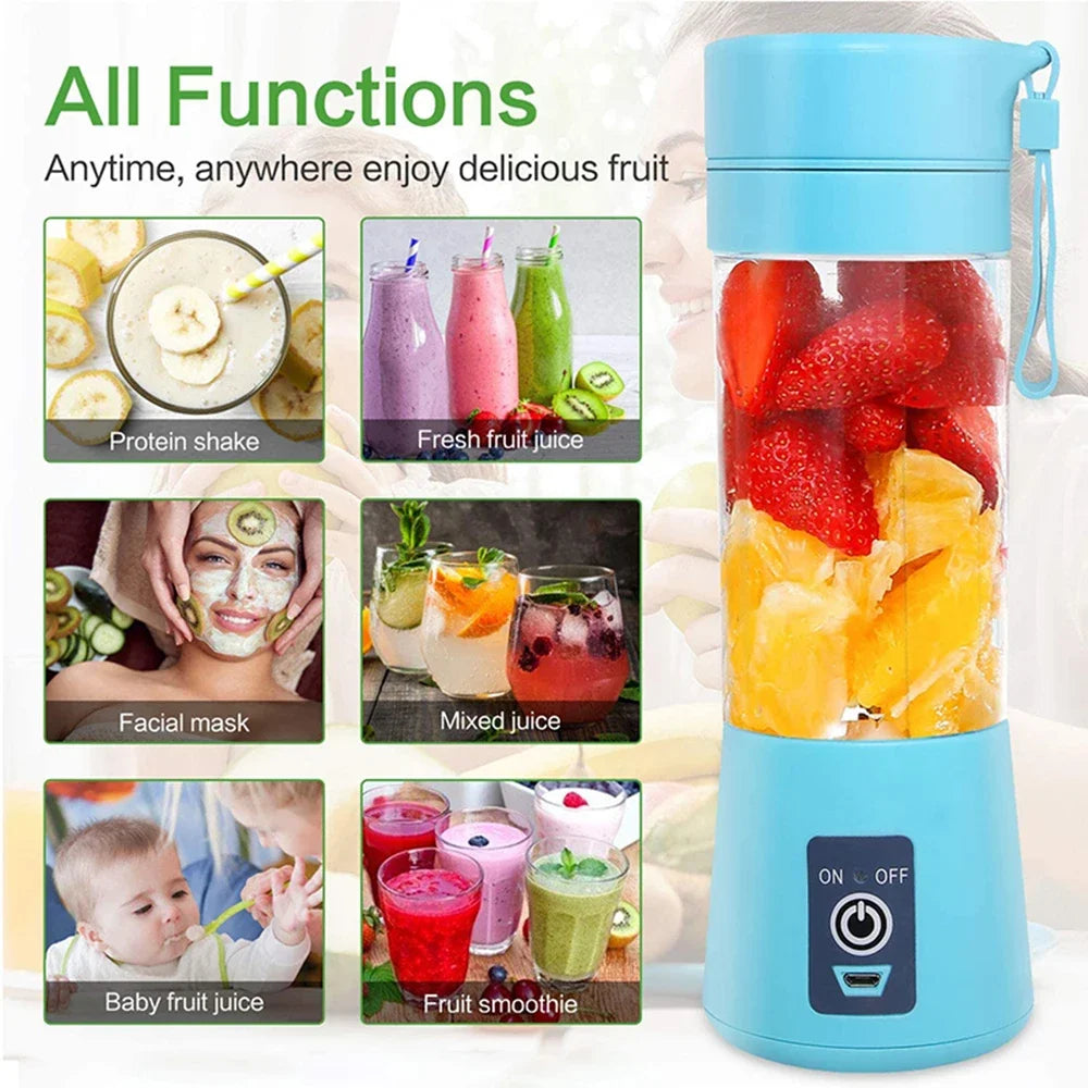 Portable electric smoothie blender