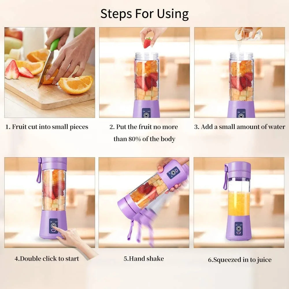 Portable electric smoothie blender