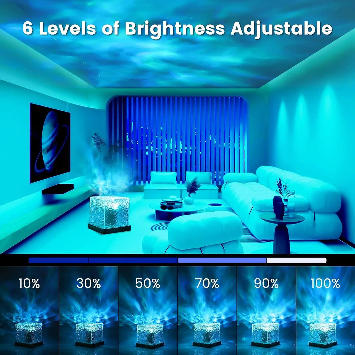 Galaxy LED wave projector night light