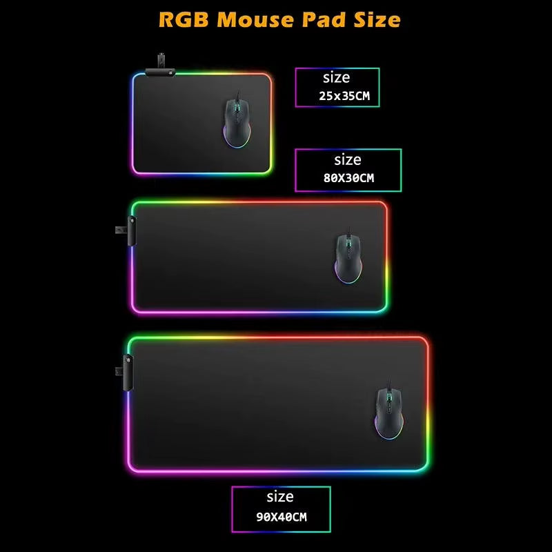 RGB ergonomic gaming desk mat