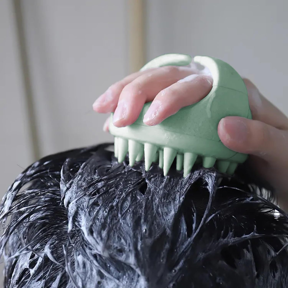 Silicone scalp massager shampoo brush