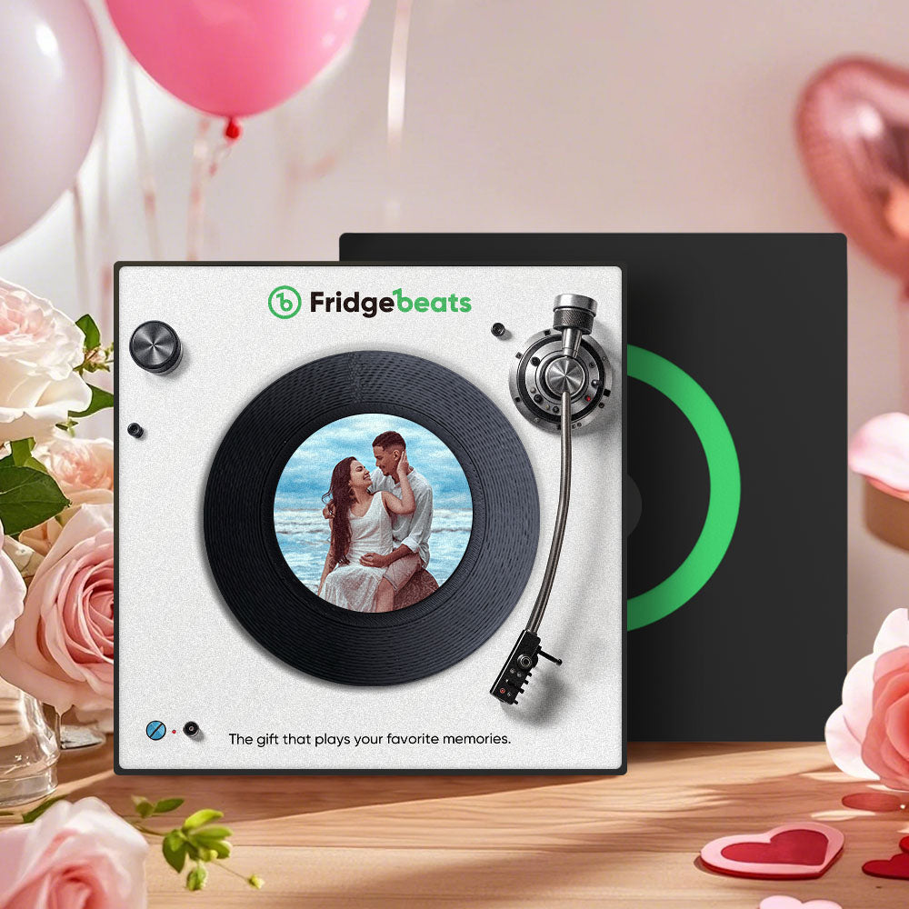 NFC Rotating Vinyl Record Photo and Music Magnet