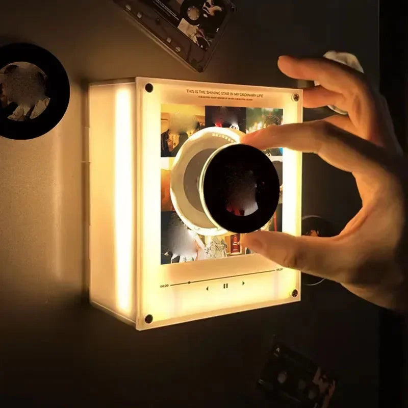 NFC music fridge magnet with blank swappable discs