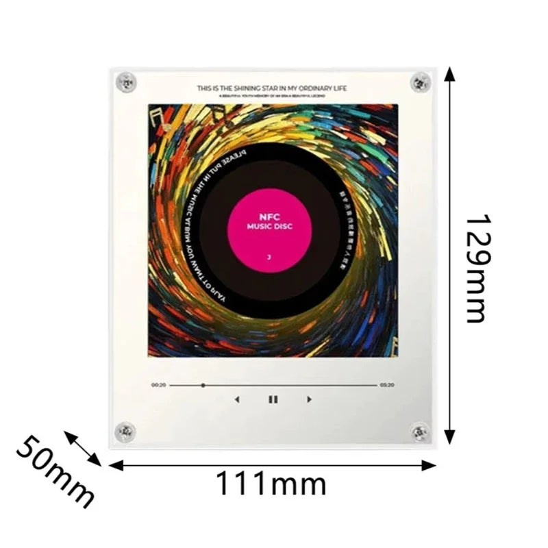 NFC music fridge magnet in a kitchen setting