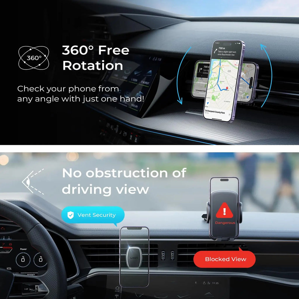 Magnetic phone car mount