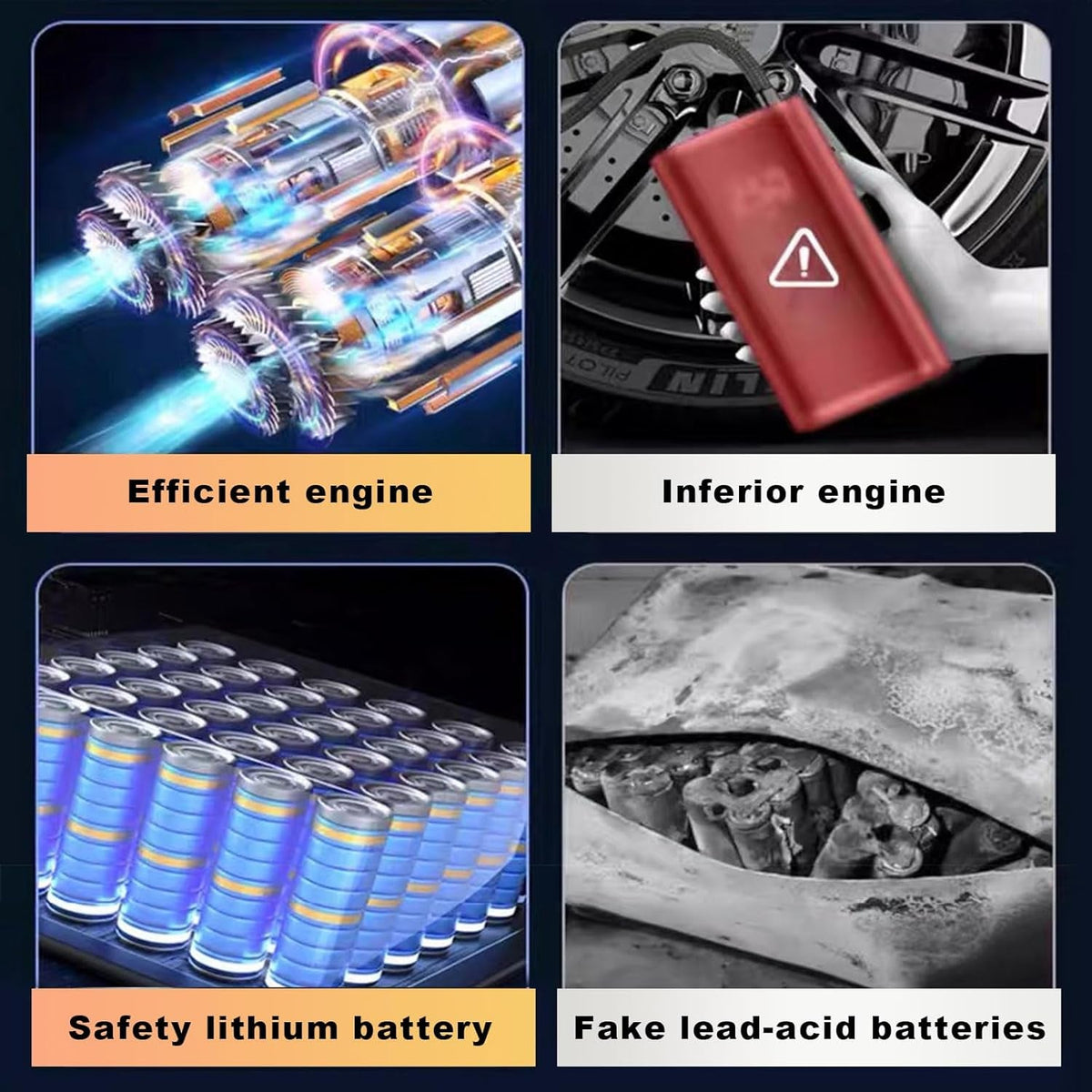 Portable jump starter with air compressor