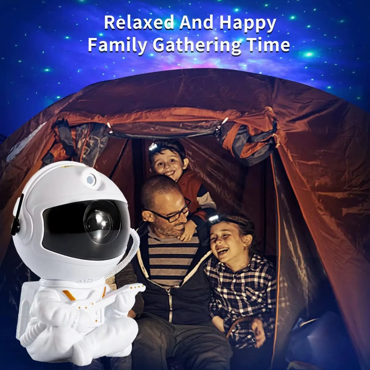 Galaxy star projector astronaut night light